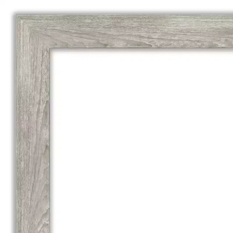 Miroir pleine longueur encadré en bois rustique gris tourterelle, fixation murale / inclinable, 30"×66"