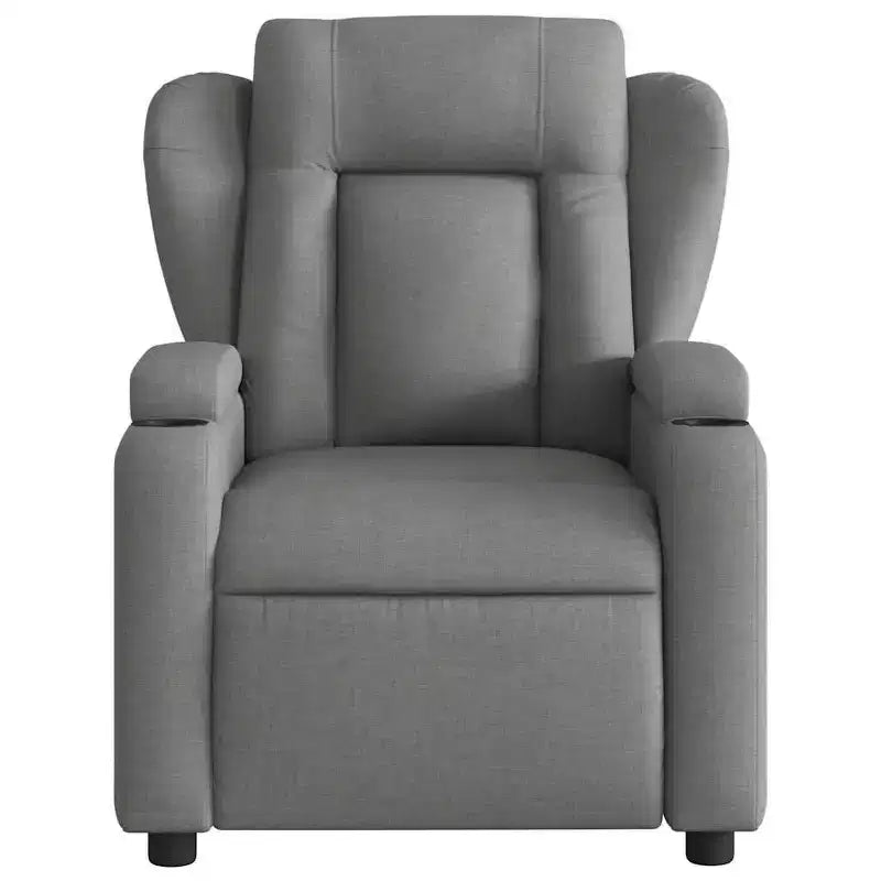 Fauteuil inclinable de massage en tissu vert foncé – Inclinaison manuelle, Vibration USB, 1 place