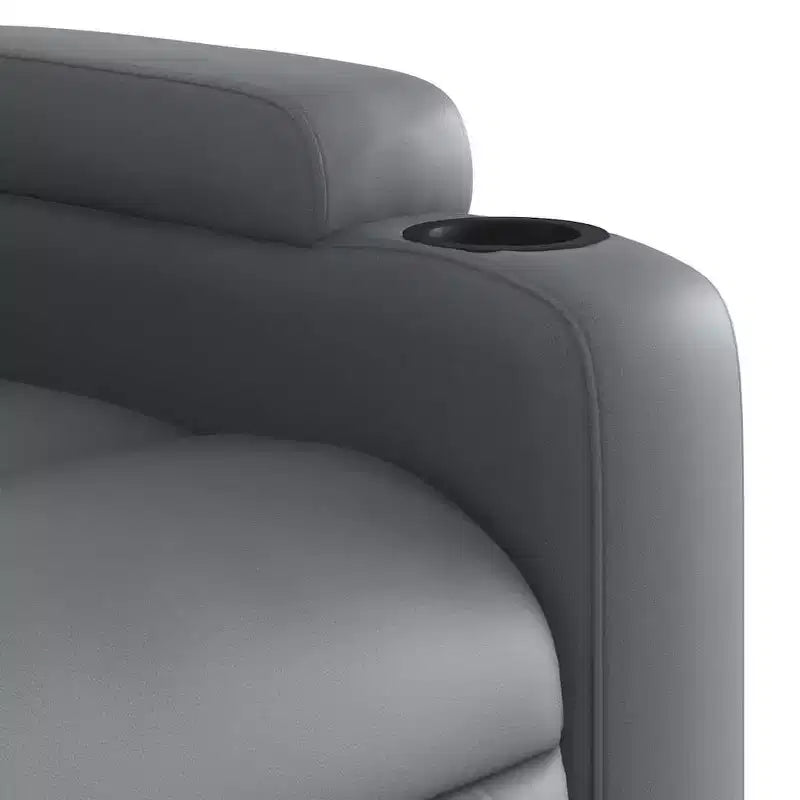 Fauteuil inclinable de massage en similicuir gris – Simple