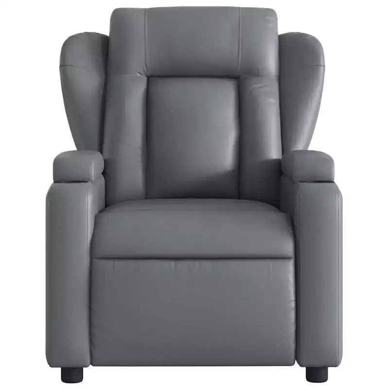 Fauteuil inclinable de massage en similicuir gris – Simple