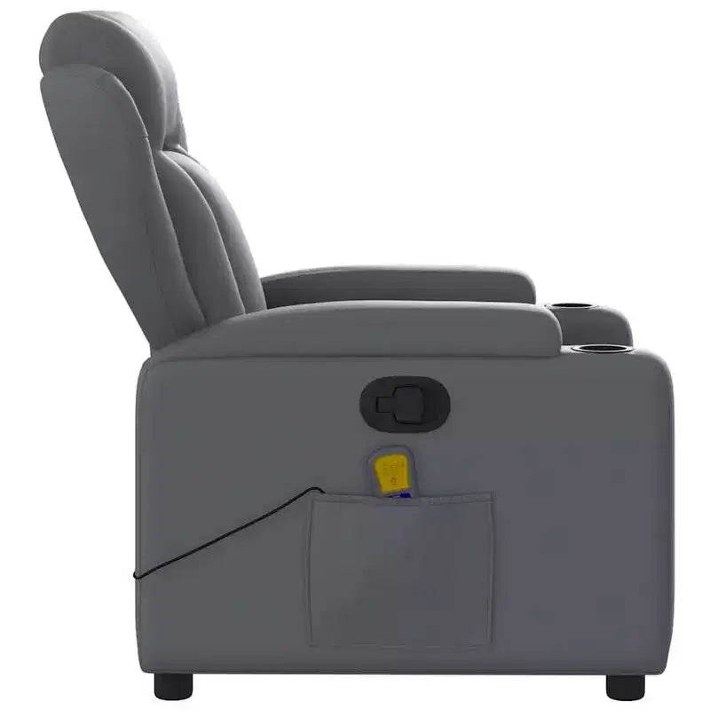Fauteuil inclinable de massage en similicuir gris – Simple