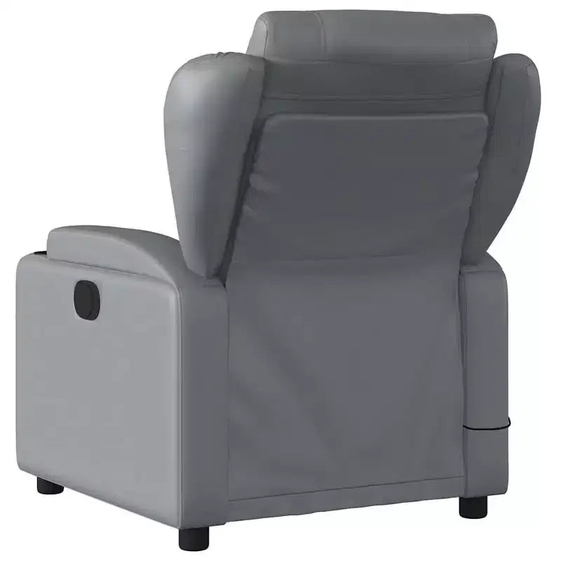 Fauteuil inclinable de massage en similicuir gris – Simple
