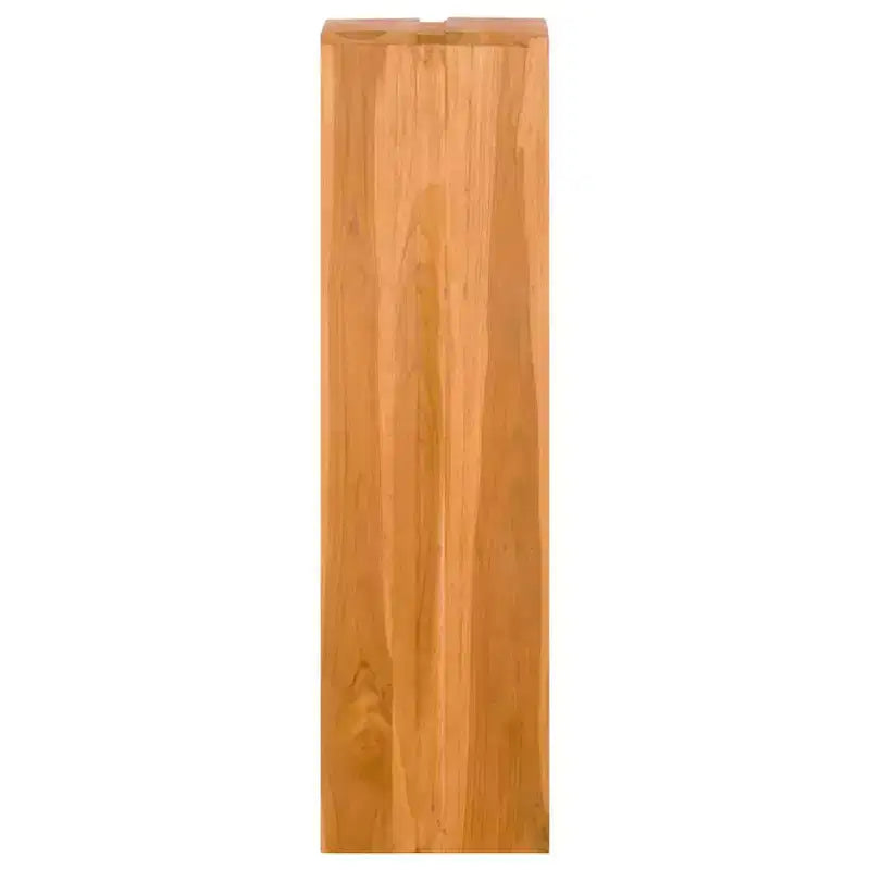Étagère à livres 4 niveaux en bois de teck massif marron, style rétro, assemblage par 2 personnes, 30 × 30 × 110 cm