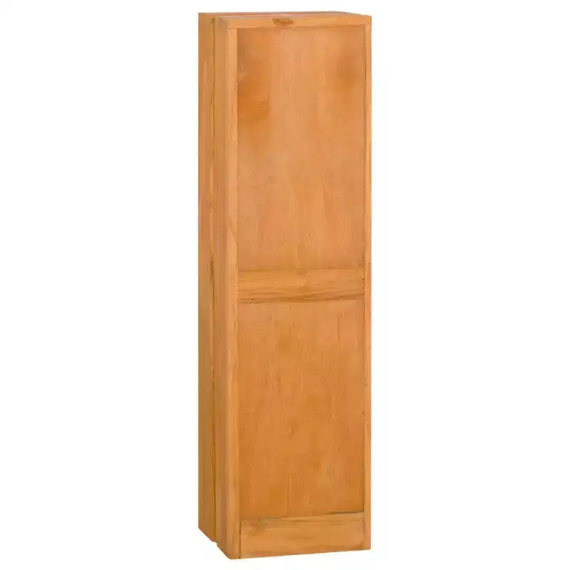 Étagère à livres 4 niveaux en bois de teck massif marron, style rétro, assemblage par 2 personnes, 30 × 30 × 110 cm