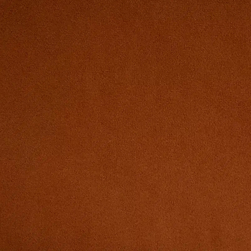 Ottoman rond en velours, coloris ivoire et rouille, avec pompon, 1 place