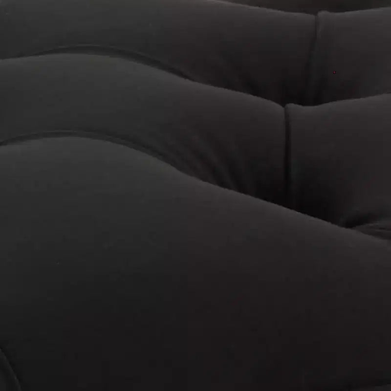 Banc en velours capitonné noir – Pieds en acrylique transparent, 2 places