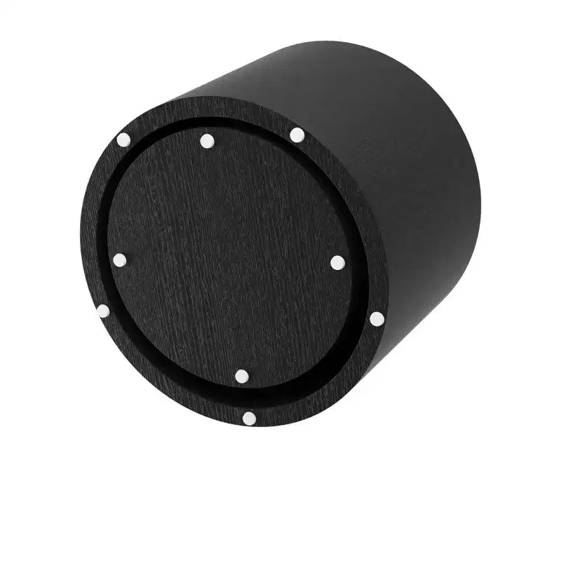 Tables d'appoint gigognes cylindriques effet bois, lot de 2 – Crème / Noir mat / Chêne / Noyer / Blanc
