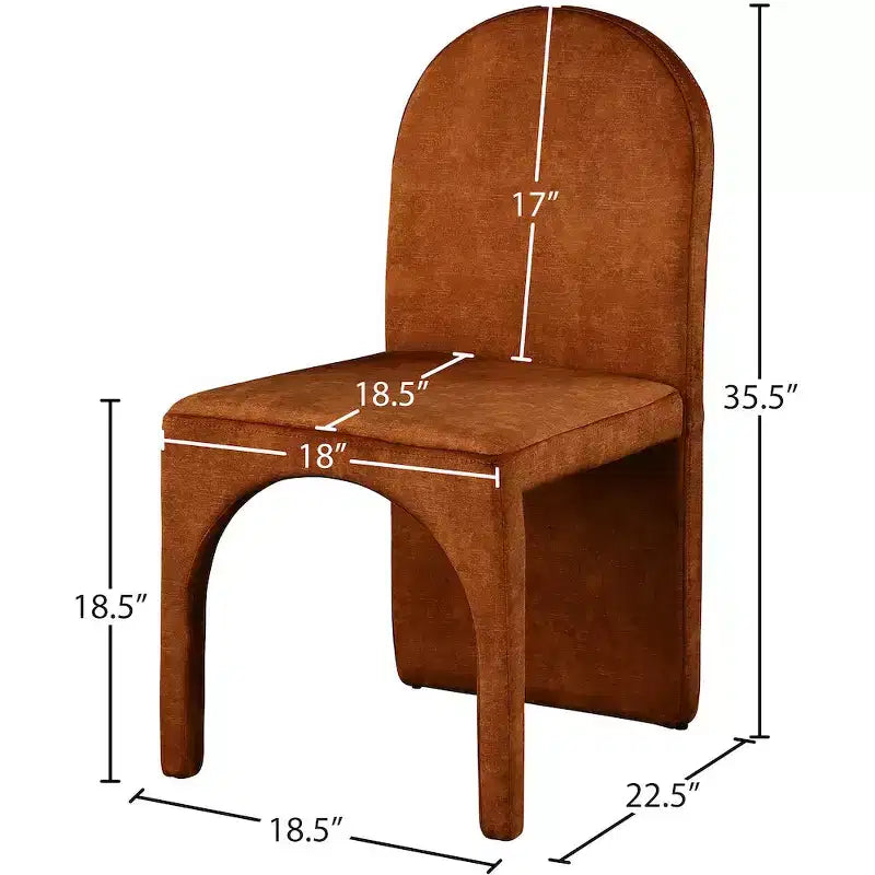 Chaise de salle à manger latérale en velours, lot de 2 – Disponible en 5 couleurs