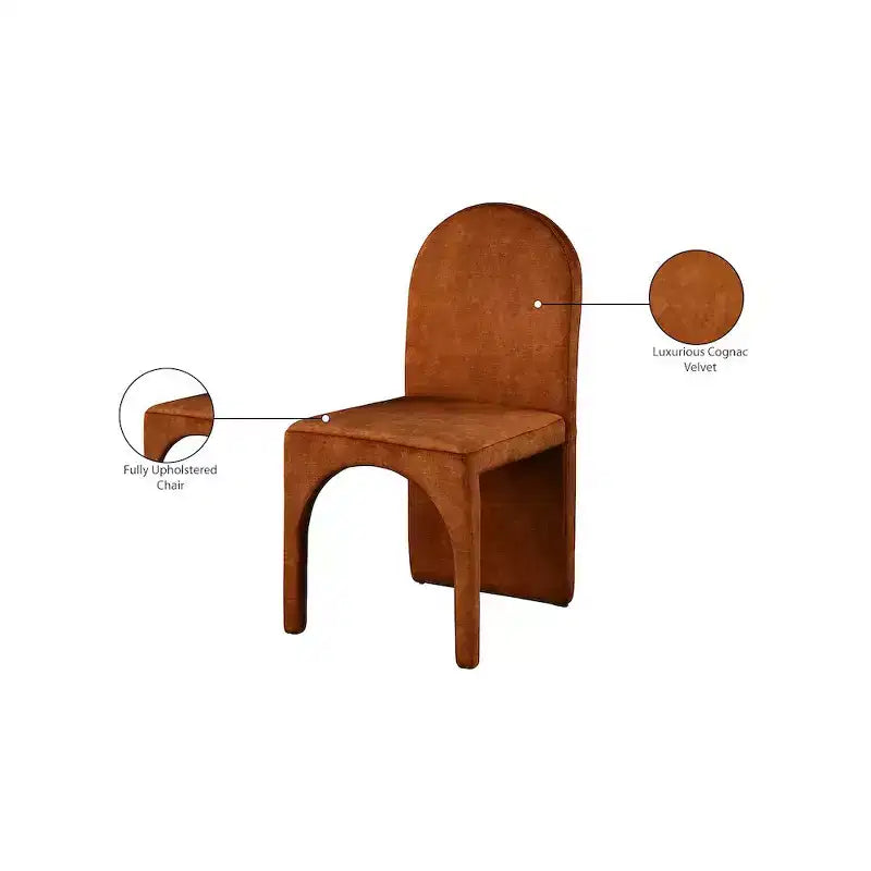 Chaise de salle à manger latérale en velours, lot de 2 – Disponible en 5 couleurs