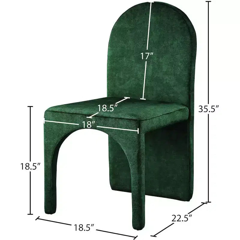 Chaise de salle à manger latérale en velours, lot de 2 – Disponible en 5 couleurs