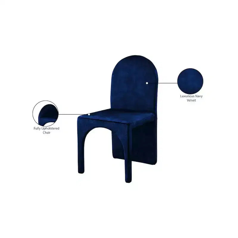 Chaise de salle à manger latérale en velours, lot de 2 – Disponible en 5 couleurs