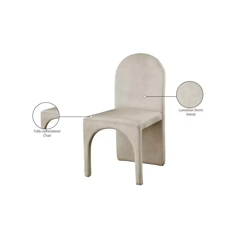 Chaise de salle à manger latérale en velours, lot de 2 – Disponible en 5 couleurs