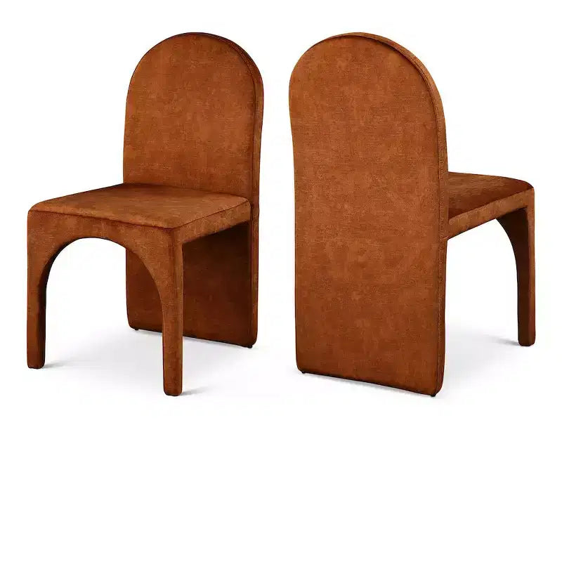 Chaise de salle à manger latérale en velours, lot de 2 – Disponible en 5 couleurs
