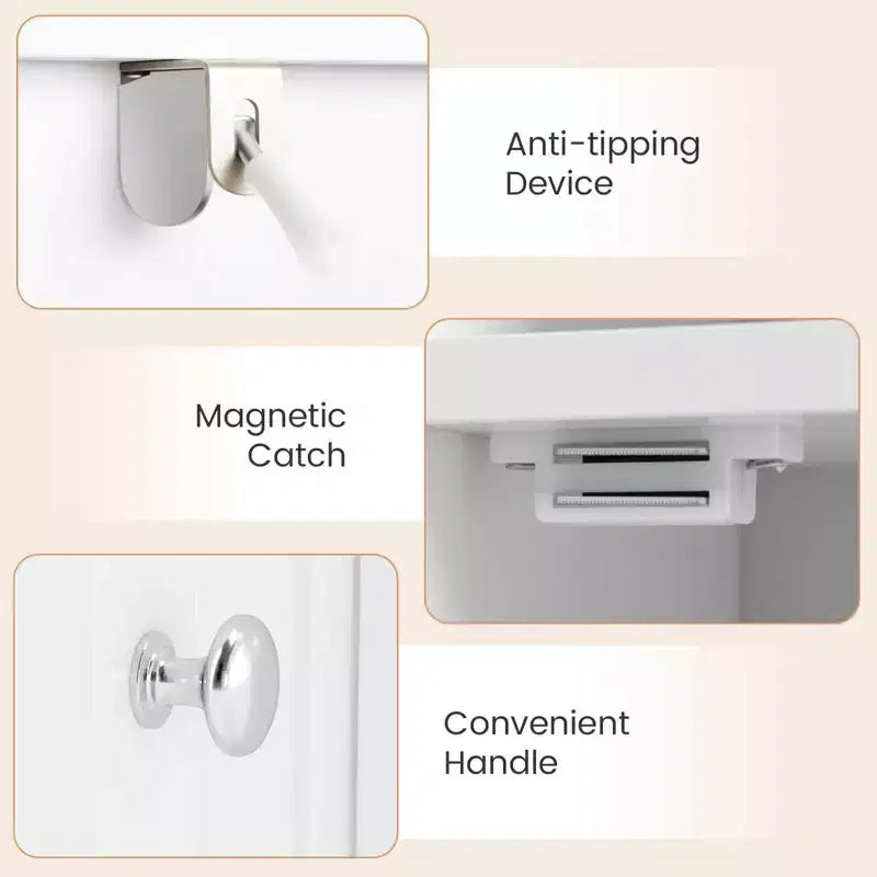 Meuble de rangement de salle de bain autoportant à 5 niveaux noir/gris/blanc avec porte – Pour 1