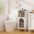 Meuble bas de salle de bain blanc/noir/gris/naturel avec étagère réglable – 1 unité