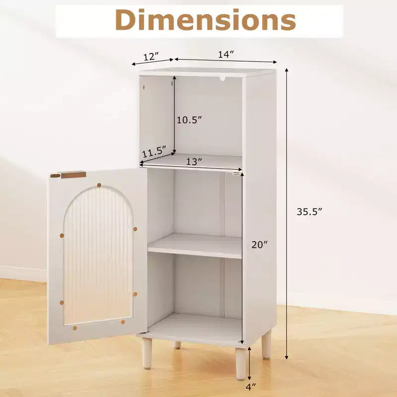 Meuble bas de salle de bain blanc/noir/gris/naturel avec étagère réglable – 1 unité