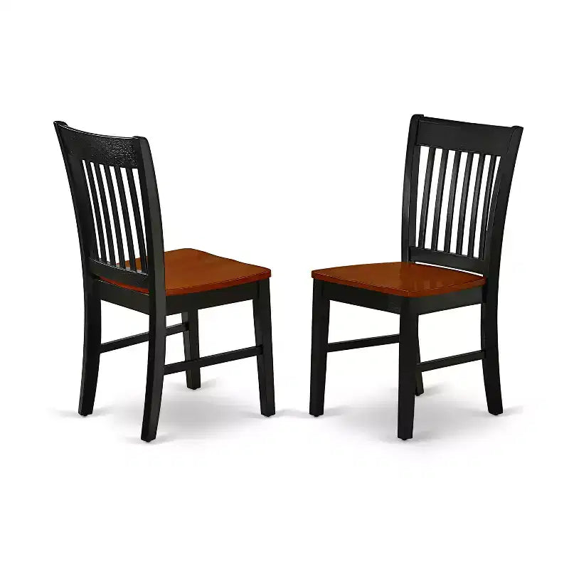 Ensemble de salle à manger ovale extensible noir et cerisier, 4 places, 5 pièces