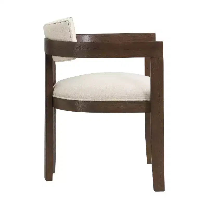 Ensemble de salle à manger rectangulaire 7 pièces, style contemporain, 6 places, chaises de salle à manger capitonnées avec accoudoirs