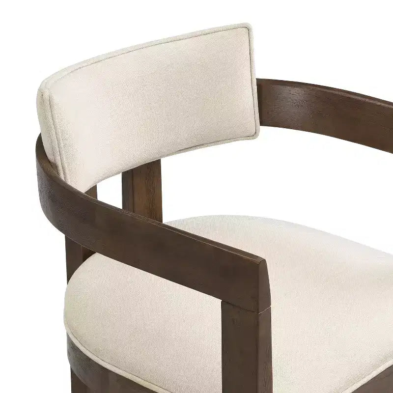 Ensemble de salle à manger rectangulaire 7 pièces, style contemporain, 6 places, chaises de salle à manger capitonnées avec accoudoirs