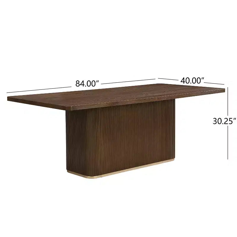 Ensemble de salle à manger rectangulaire 7 pièces, style contemporain, 6 places, chaises de salle à manger capitonnées avec accoudoirs
