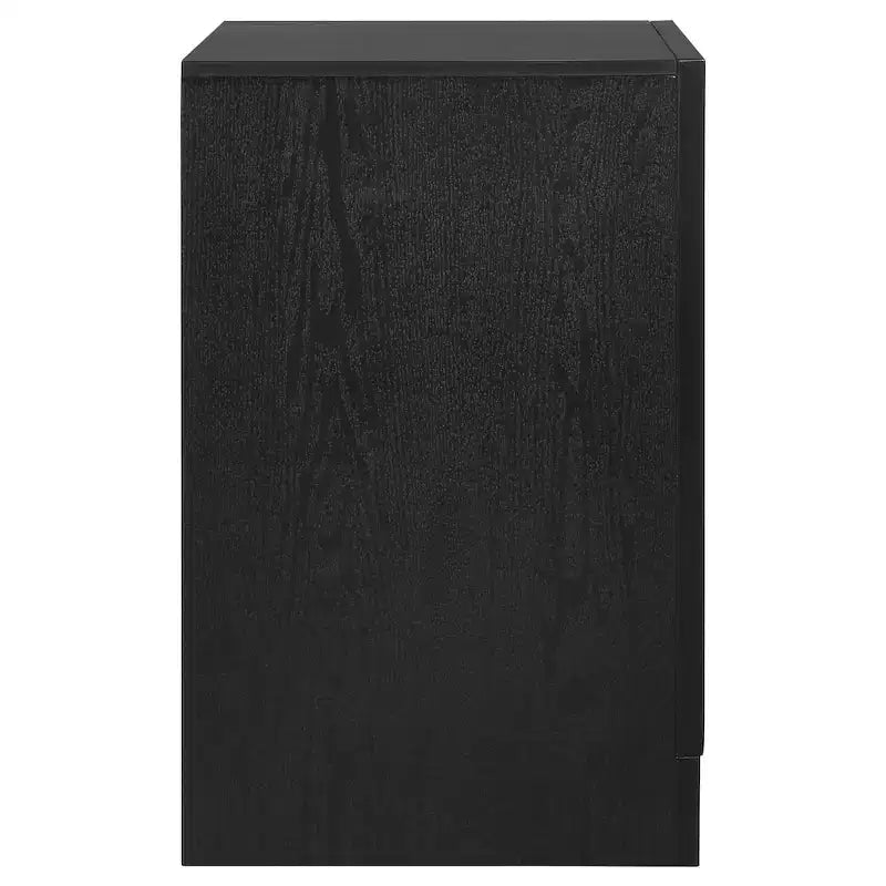 Table de chevet noire/blanche à 2 tiroirs avec poignées en strass, pour 1