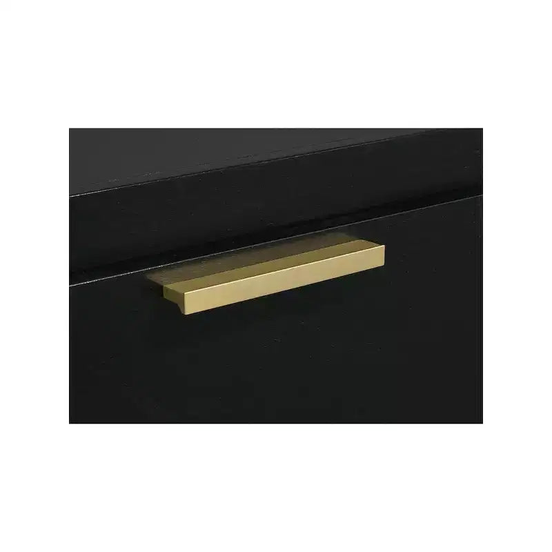 Table de chevet noire et dorée à 2 tiroirs – Unité