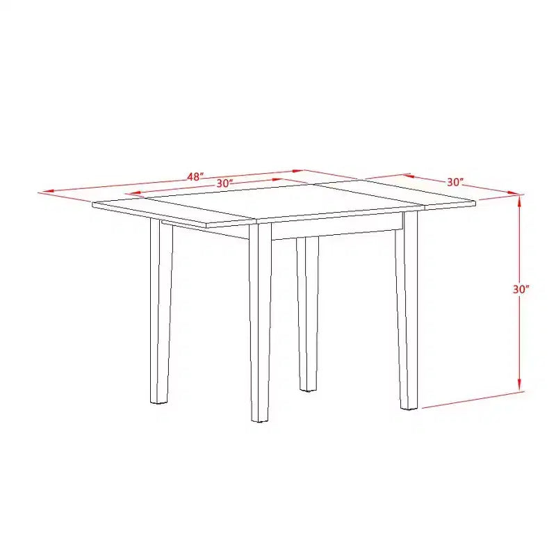 Table à manger rectangulaire avec rallonges de couleur noire et cerisier / multicolore, 4 places