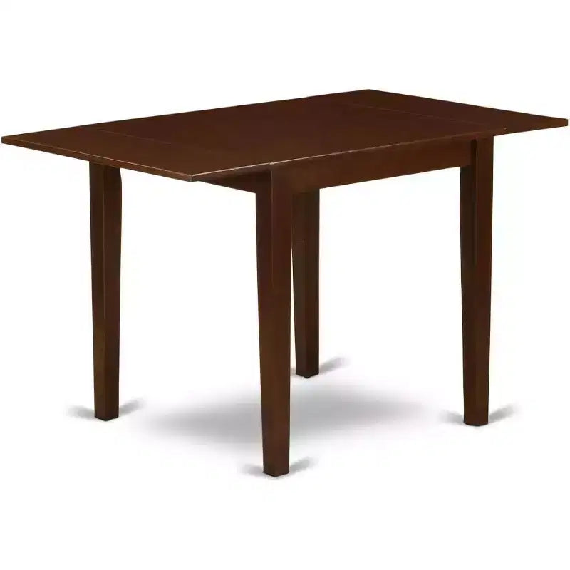 Table à manger rectangulaire avec rallonges de couleur noire et cerisier / multicolore, 4 places