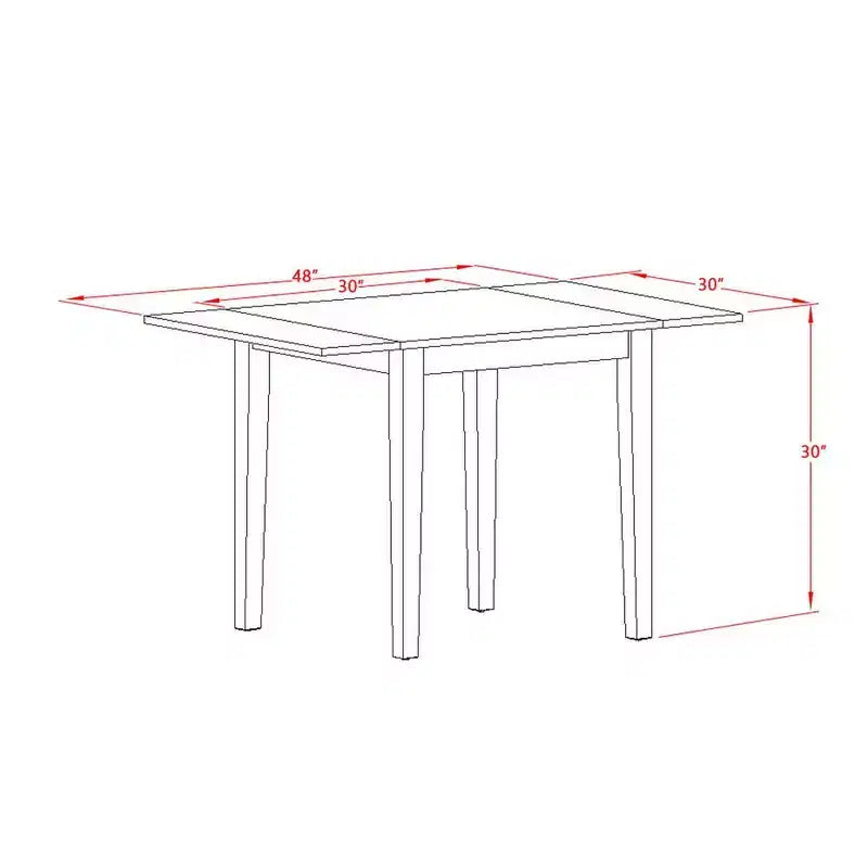 Table à manger rectangulaire avec rallonges de couleur noire et cerisier / multicolore, 4 places