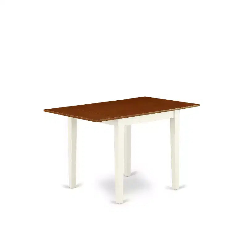 Table à manger rectangulaire avec rallonges de couleur noire et cerisier / multicolore, 4 places