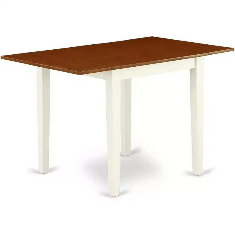 Table à manger rectangulaire avec rallonges de couleur noire et cerisier / multicolore, 4 places