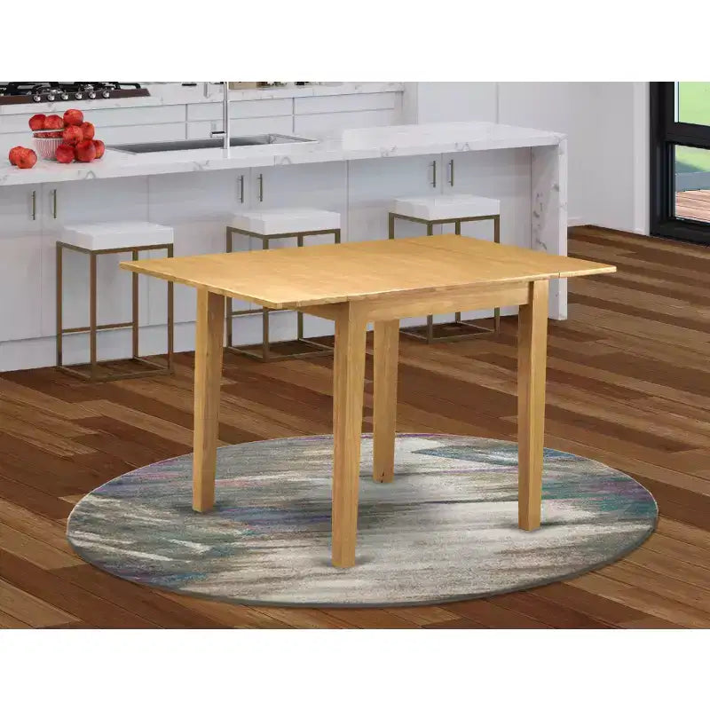 Table à manger rectangulaire avec rallonges de couleur noire et cerisier / multicolore, 4 places
