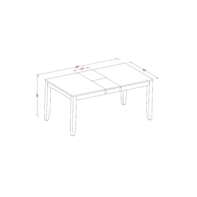 Table à manger extensible rectangulaire, Cappuccino / Espresso, 4 places