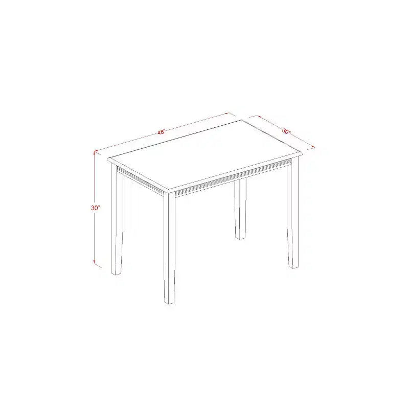 Table de salle à manger à hauteur de comptoir pour 2 personnes, couleur babeurre/cerise
