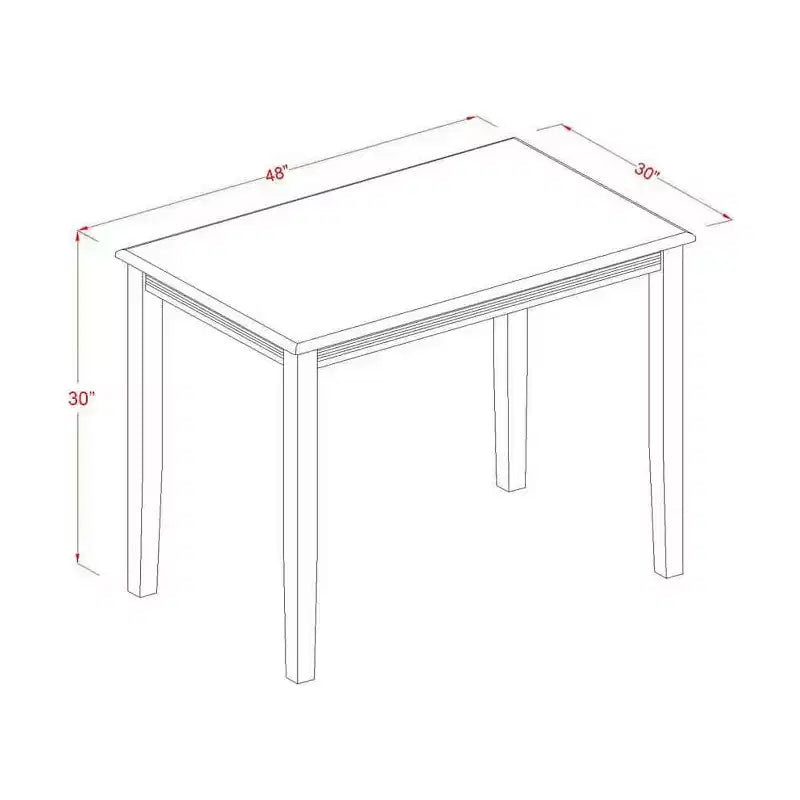Table de salle à manger à hauteur de comptoir pour 2 personnes, couleur babeurre/cerise
