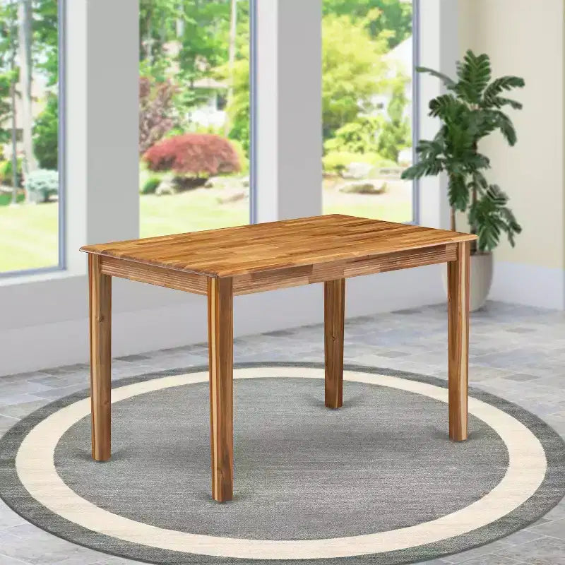 Table de salle à manger à hauteur de comptoir pour 2 personnes, couleur babeurre/cerise