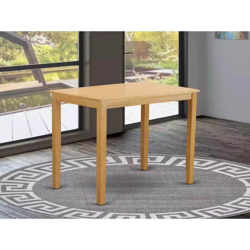 Table de salle à manger à hauteur de comptoir pour 2 personnes, couleur babeurre/cerise
