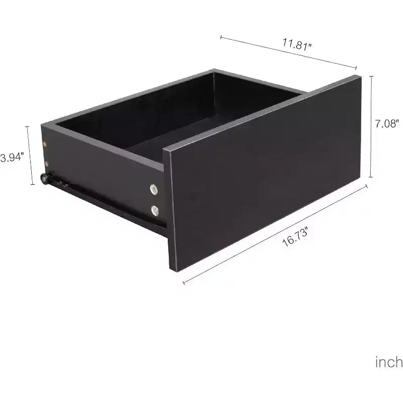 Buffet blanc brillant avec éclairage LED – 6 tiroirs, 1 porte