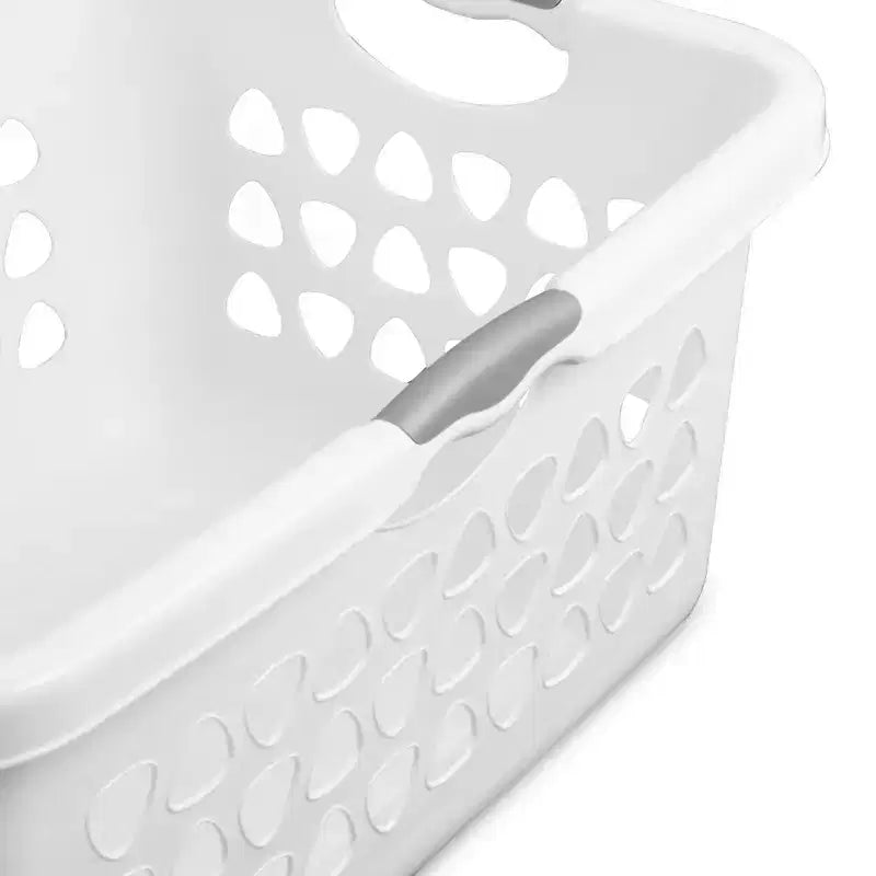 Panier à linge rectangulaire blanc avec poignées, 2 boisseaux, paquet de 8