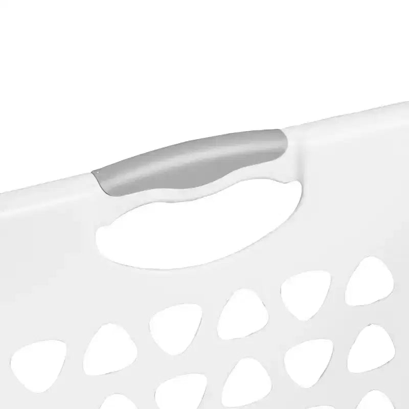 Panier à linge rectangulaire blanc avec poignées, 2 boisseaux, paquet de 8