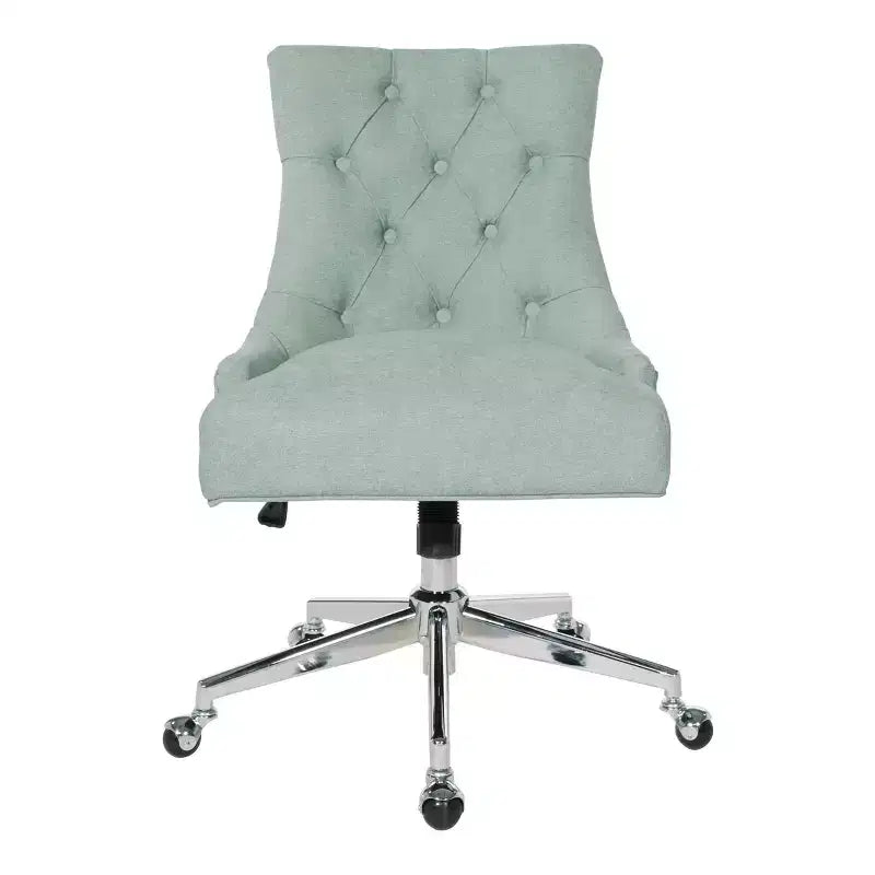 Fauteuil de bureau pivotant sans accoudoirs noir à dossier capitonné – Hauteur réglable, 1 place