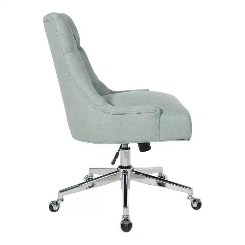Fauteuil de bureau pivotant sans accoudoirs noir à dossier capitonné – Hauteur réglable, 1 place