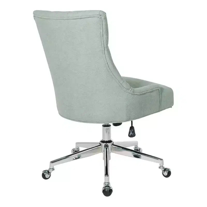Fauteuil de bureau pivotant sans accoudoirs noir à dossier capitonné – Hauteur réglable, 1 place