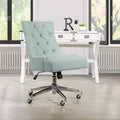 Fauteuil de bureau pivotant sans accoudoirs noir à dossier capitonné – Hauteur réglable, 1 place