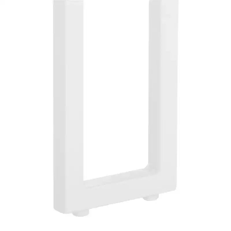 Table d'appoint carrée – Plateau en placage brun / Cadre en fer blanc, 1 pièce