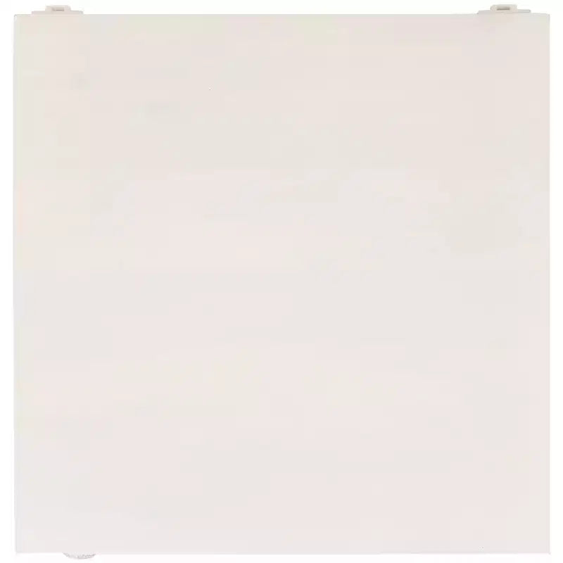 Table de chevet carrée blanc cassé avec 2 étagères et 1 porte – 1 personne