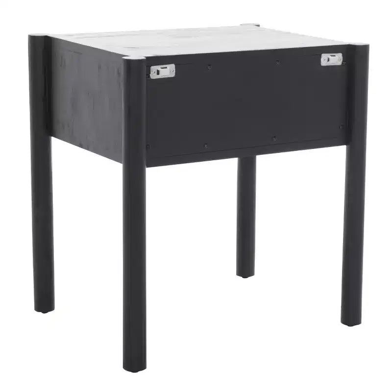 Table de chevet 1 tiroir en manguier noir et naturel – Pour 1
