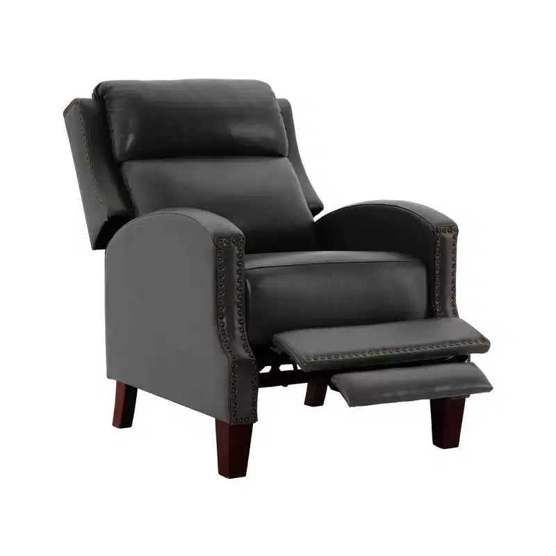 Fauteuil inclinable à dossier basculant noir/bleu marine/rouge rosé/jaune – Similicuir, une place