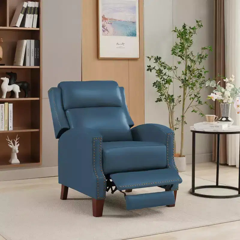 Fauteuil inclinable à dossier basculant noir/bleu marine/rouge rosé/jaune – Similicuir, une place