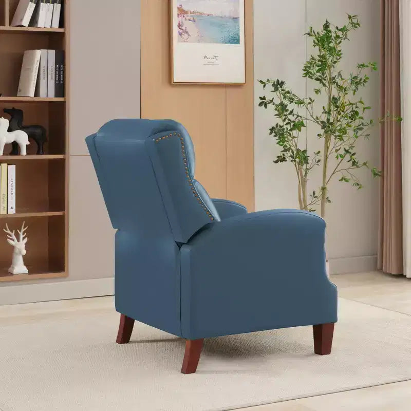 Fauteuil inclinable à dossier basculant noir/bleu marine/rouge rosé/jaune – Similicuir, une place